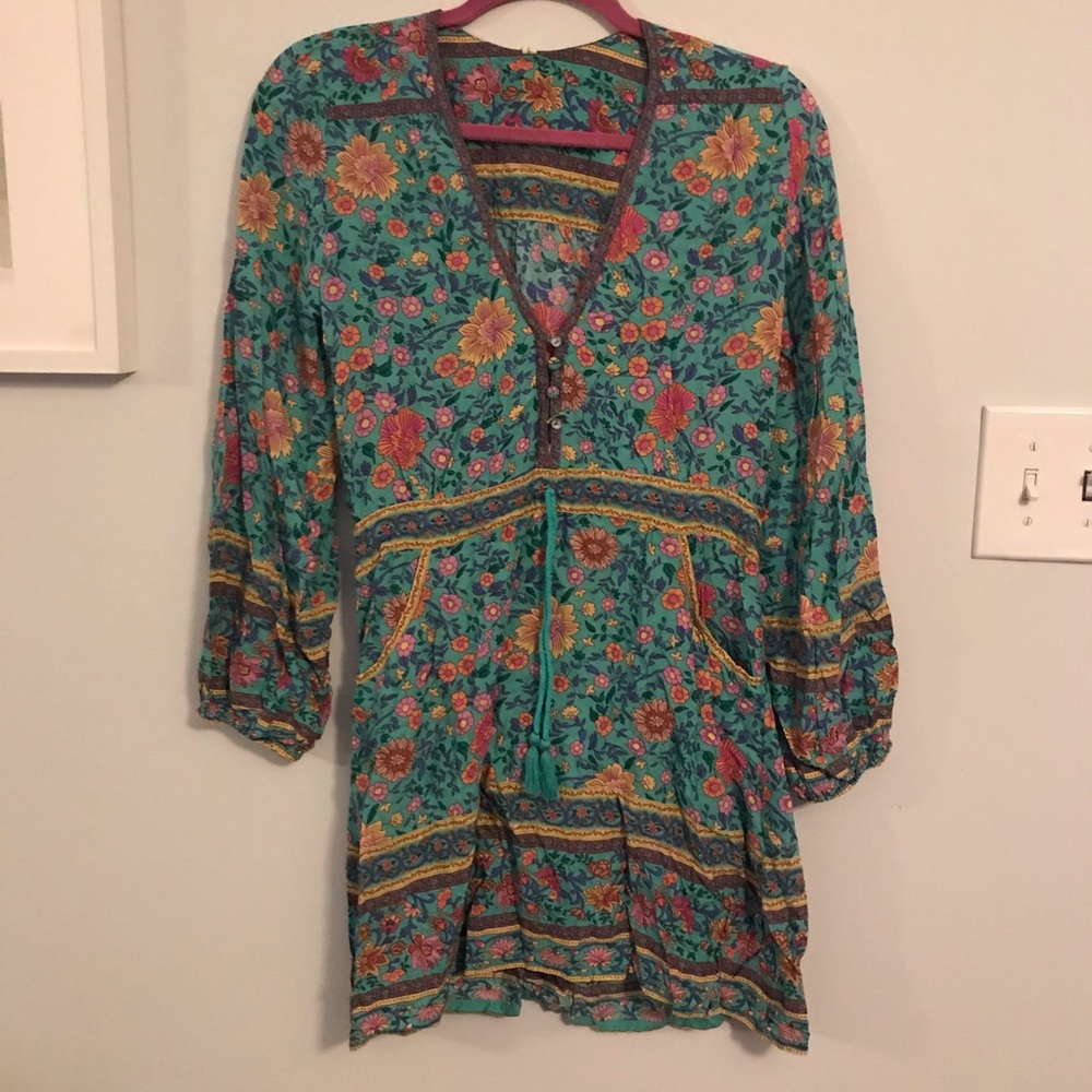 Spell & the Gypsy turquoise folktown playdress xs